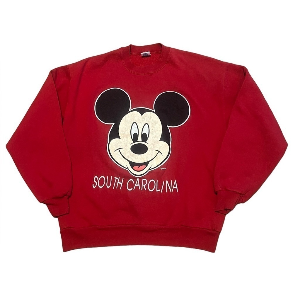 Velva Sheen vintage red Mickey Mouse South Carolina sweatshirt Made in the USA